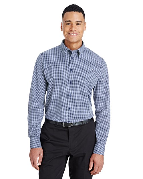 Men's CrownLux Performance® Tonal Mini Check Woven Dress Shirt - - 13343 3-3.9 oz 681B2 AB Exclusive Brands CA New ab Devon & Jones DG535 Dress Shirts Long Sleeves Mens & Unisex New AB Nylon Playbook - Corporate Playbook Corporate Uniforming in the Summer Playbook Summer to School S&S Exclusive Brands Spandex Tops Wovens Wovens & Dress Shirts Yarn Dyed