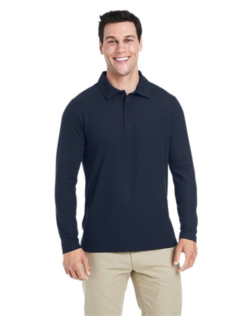 Men's Fusion ChromaSoft™ Long Sleeve Pique Polo - - 13357 278A7 6-6.9 oz AB Exclusive Brands Antimicrobial CA New ab CE112L CORE365 Long Sleeves Mens & Unisex Moisture-Management New AB Performance Pique Polos Polos & Knits Polyester - 100% S&S Exclusive Brands Sport Shirts Tops