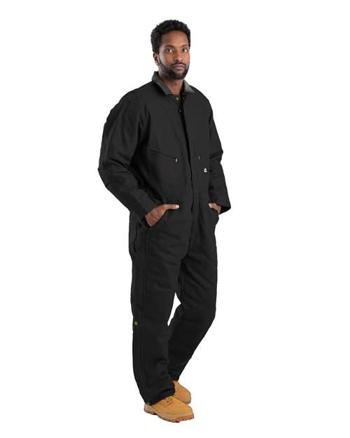 Berne Apparel I417T, Men's Heritage Tall Duck Insulated Coverall, Black