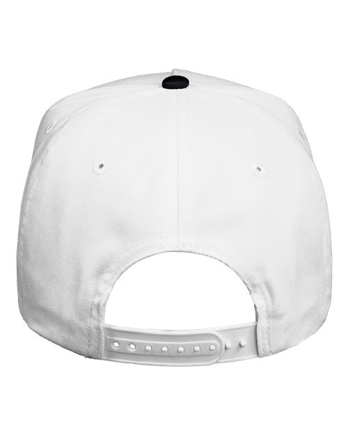 Valucap 8869, Five-panel Twill Cap, White/ Black