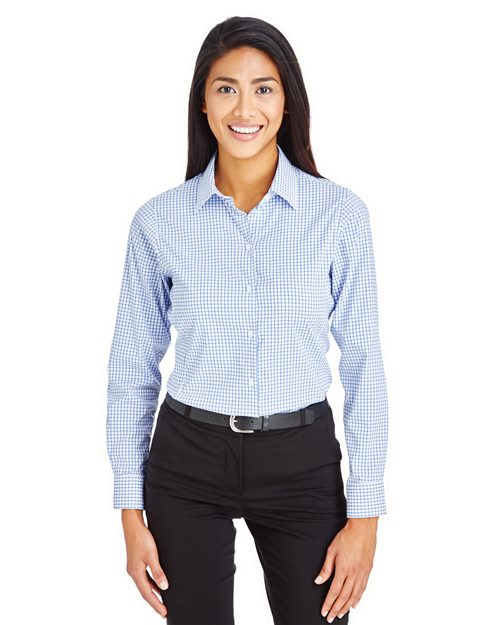 Women's CrownLux Performance® Micro Windowpane Woven Dress Shirt - - 13376 3-3.9 oz 688B2 AB Exclusive Brands CA New ab Devon & Jones DG540W Dress Shirts Explore School & Team - Back to School Explore School & Team - Staff & Faculty Explore School & Teams Long Sleeves Moisture-Management New AB Nylon S&S Exclusive Brands Spandex Tops UG Playbook Uniforming & Gifting Playbook - Corporate Uniformi Uniforming & Gifting Playbook Corporate Womens Wovens Wovens & Dress Shirts Yarn Dyed