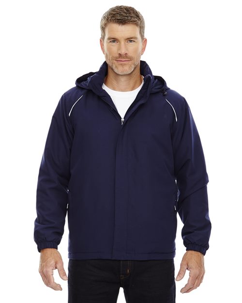 Men's Tall Brisk Insulated Jacket - - 13383 232A7 88189T AB Exclusive Brands CA New ab CORE365 Drawstring Full-Zips Hooded Jackets Long Sleeves Media Pocket Mens & Unisex New AB Outerwear Performance Pockets Polyester - 100% S&S Exclusive Brands Talls Windbreakers Zips