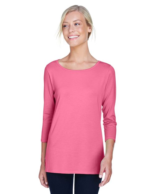 Women's Perfect Fit™ Ballet Bracelet-Length Knit Top - - 13437 3/4 Sleeves 5-5.9 oz 725B2 AB Exclusive Brands CA New ab Cotton Crewneck Devon & Jones DP192W Knit New AB Polos & Knits Rayon S&S Deep Deals S&S Exclusive Brands Spandex T-Shirts - Long Sleeve Tops Womens