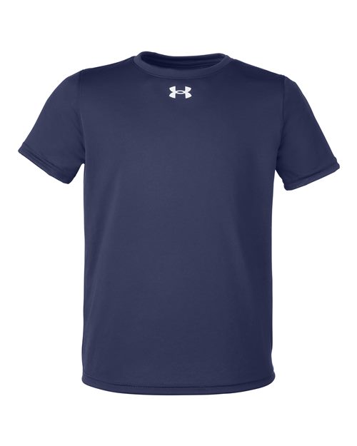 Under Armour 1377487, Youth Tech Team T-shirt, Midnight Navy/ White