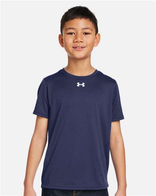 Youth Tech™ Team T-Shirt - - 16127 Midnight Navy White 001E2 1377487 AB Retail Exclusive Brands CA New ab Crewneck Moisture-Management New AB Polyester - 100% S&S Exclusive Brands School & Team Short Sleeves T-Shirts T-Shirts - Premium Tops Under Armour Visible Logos Youth