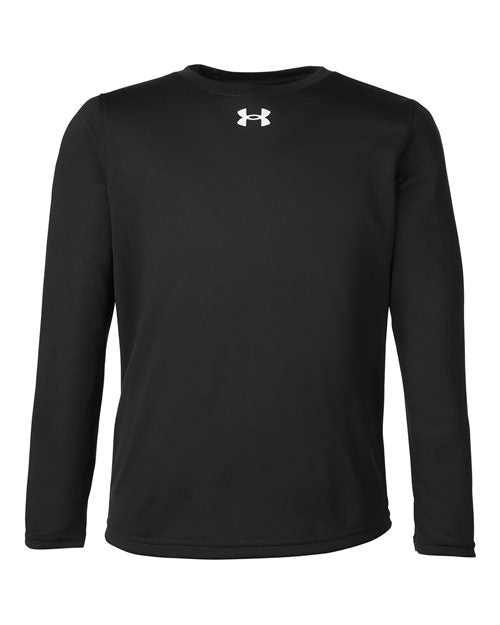 Under Armour 1377488, Youth Tech Team Long Sleeve T-shirt, Black/ White