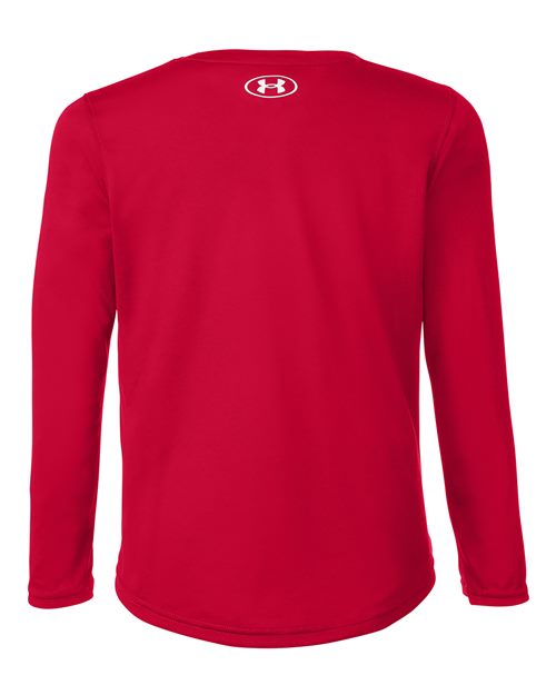 Under Armour 1377488, Youth Tech Team Long Sleeve T-shirt, Red/ White