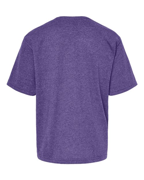 M&O 4850, Youth Gold Soft Touch T-shirt, Heather Purple