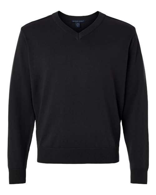 Devon & Jones DG445, Men's New Classics V-neck Sweater, Black