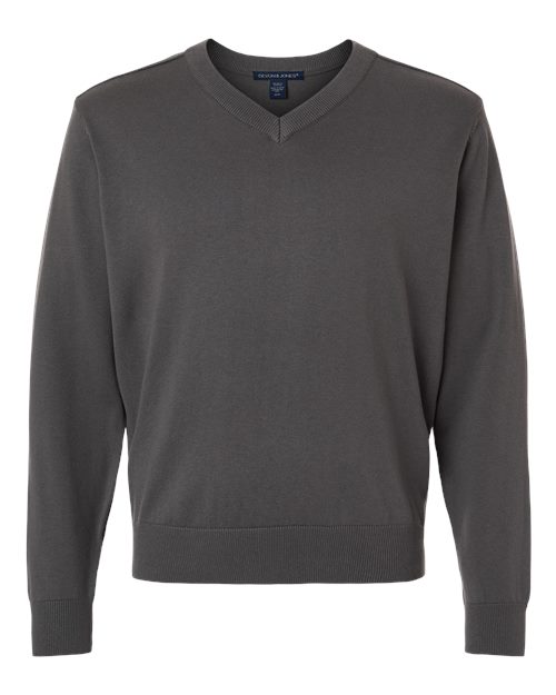 Devon & Jones DG445, Men's New Classics V-neck Sweater, Graphite
