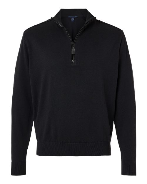 Devon & Jones DG446, Men's New Classics Quarter-zip Sweater, Black
