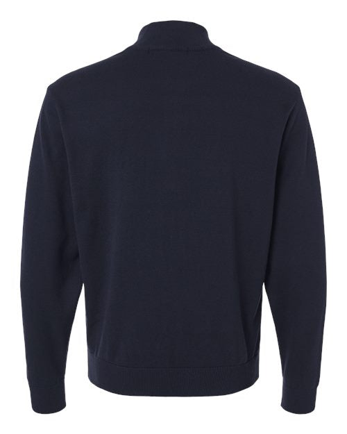 Devon & Jones DG446, Men's New Classics Quarter-zip Sweater, Navy