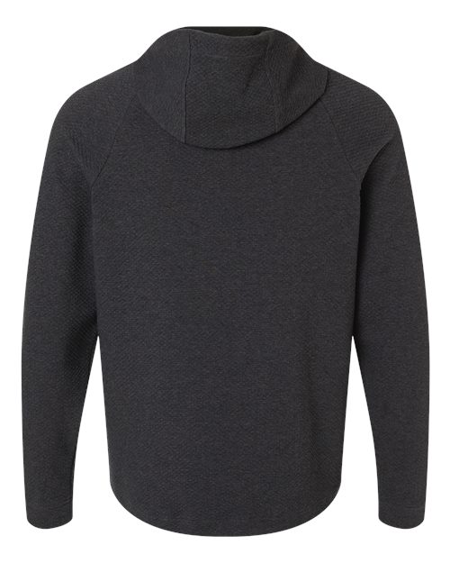 North End NE729, Men's Spirit Textured Hooded Pullover, Black Heather