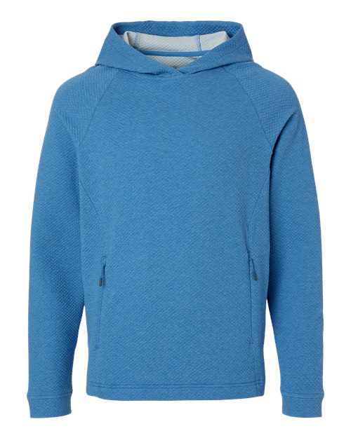 North End NE729, Men's Spirit Textured Hooded Pullover, Light Nautical Blue Heather
