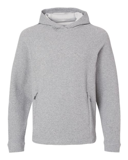 North End NE729, Men's Spirit Textured Hooded Pullover, Platinum Heather