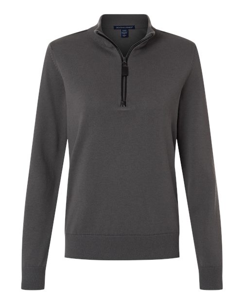 Devon & Jones DG446W, Women's New Classics Quarter-zip Sweater, Graphite