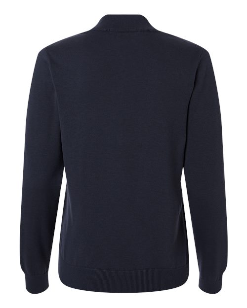 Devon & Jones DG446W, Women's New Classics Quarter-zip Sweater, Navy