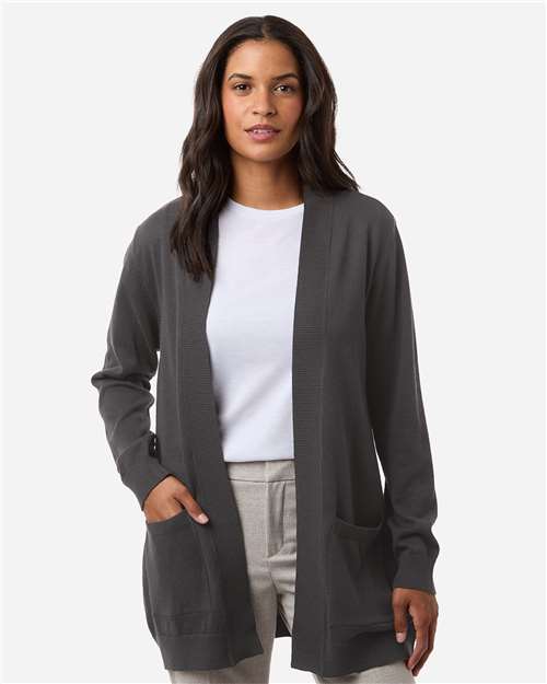 Women's New Classics Open Cardigan Sweater - - 16190 Graphite 015B2 7-7.9 oz Apparel CA New ab Devon & Jones DG447W Explore Medical & Med Spa Explore Medical & Med Spa Staff Uniforms Fleece - Premium - Crew Knit Recycled Sustainable Materials Sustainable Styles Sweaters Womens