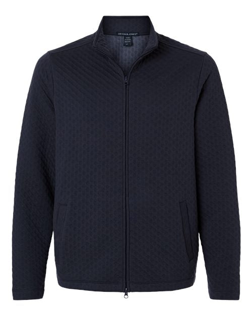 Devon & Jones DG740, Men's Berkeley Textured Full-zip Jacket, Navy