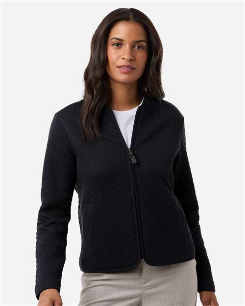 Devon & Jones DG740W, Women's Berkeley Textured Full-zip Jacket, Black