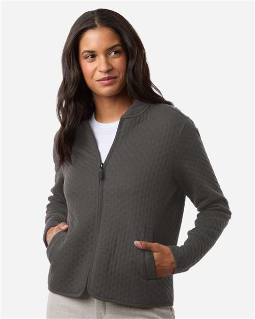 Devon & Jones DG740W, Women's Berkeley Textured Full-zip Jacket, Graphite