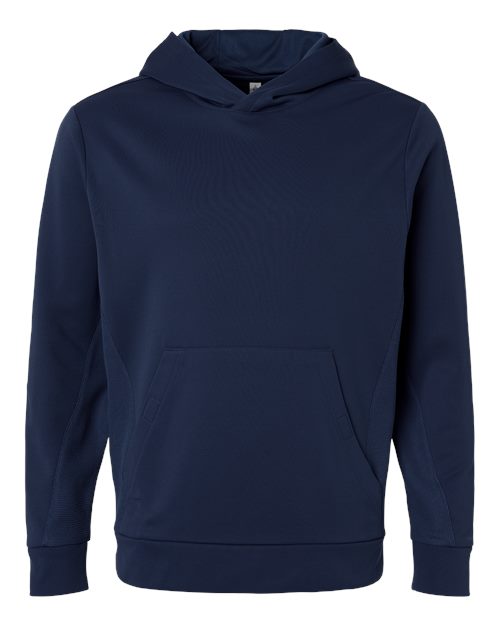 Team 365 TT400, Unisex Squad Hooded Tech Fleece Pullover, Sport Dark Navy