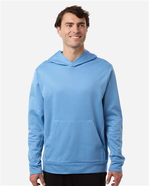 Team 365 TT400, Unisex Squad Hooded Tech Fleece Pullover, Sport Light Blue
