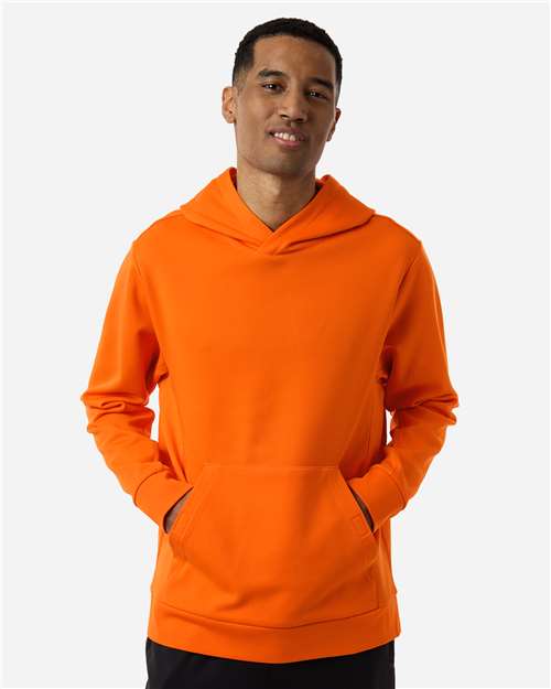 Team 365 TT400, Unisex Squad Hooded Tech Fleece Pullover, Sport Orange
