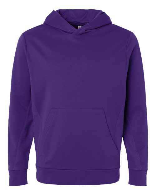 Team 365 TT400, Unisex Squad Hooded Tech Fleece Pullover, Sport Purple