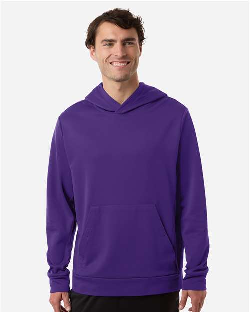 Team 365 TT400, Unisex Squad Hooded Tech Fleece Pullover, Sport Purple