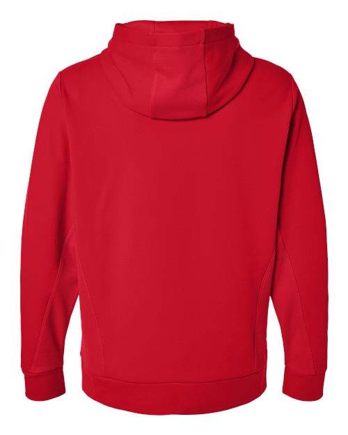 Team 365 TT400, Unisex Squad Hooded Tech Fleece Pullover, Sport Red