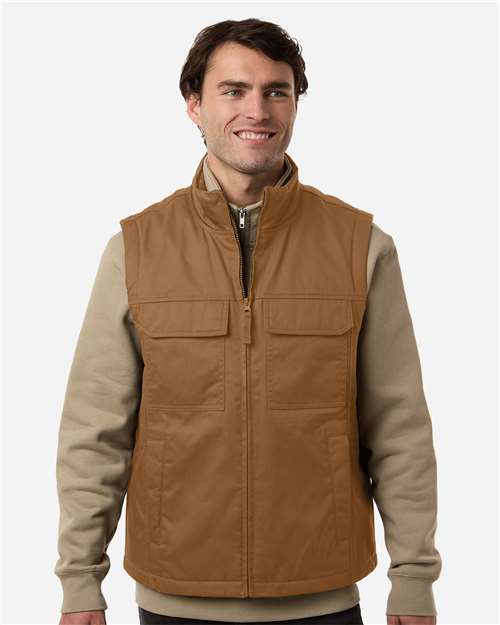 Unisex ClimaBloc® Station Vest - - 16198 Duck Brown 104B9 8-8.9 oz Apparel Full-Zips Harriton M723 Mens & Unisex Outerwear S&S Deep Deals Vests Womens Workwear