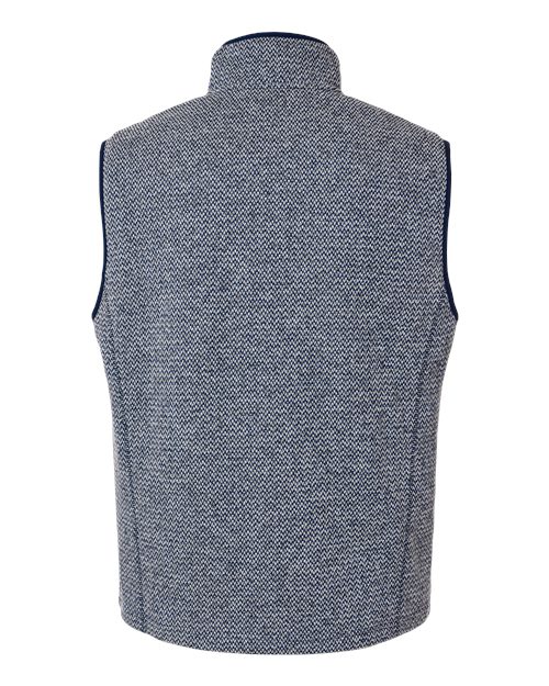 North End NE731, Men's Jasper Jacquard Fleece Vest, Classic Navy/ White