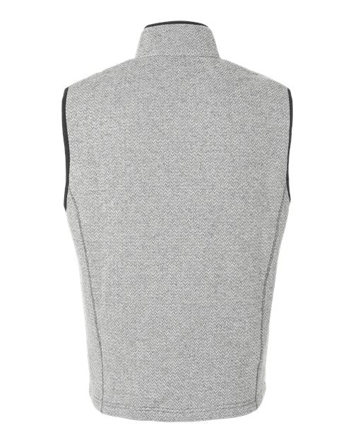 North End NE731, Men's Jasper Jacquard Fleece Vest, Grey/ White
