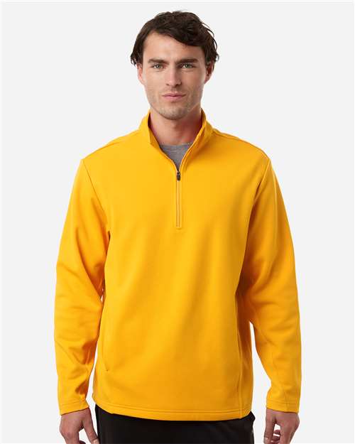 Team 365 TT401, Unisex Squad Cadet Quarter-zip Tech Fleece Pullover, Sport Athletic Gold