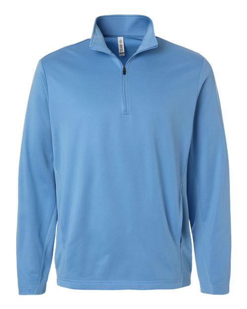 Team 365 TT401, Unisex Squad Cadet Quarter-zip Tech Fleece Pullover, Sport Light Blue