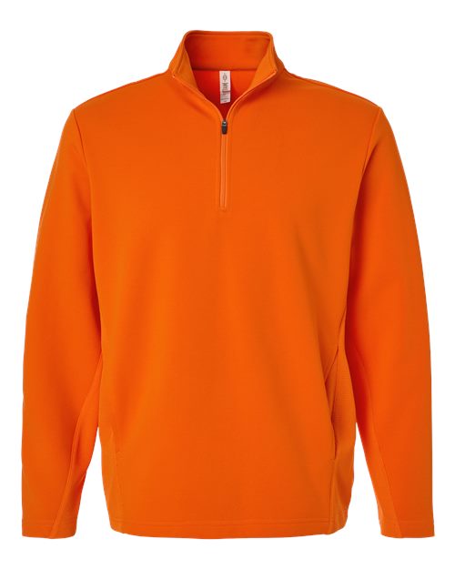 Team 365 TT401, Unisex Squad Cadet Quarter-zip Tech Fleece Pullover, Sport Orange