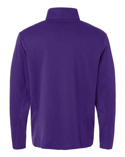 Team 365 TT401, Unisex Squad Cadet Quarter-zip Tech Fleece Pullover, Sport Purple