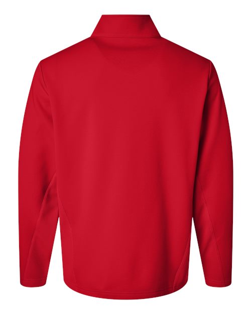Team 365 TT401, Unisex Squad Cadet Quarter-zip Tech Fleece Pullover, Sport Red