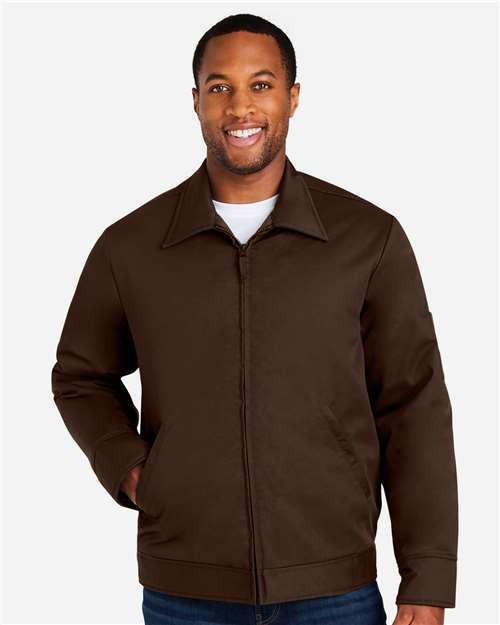 Unisex ClimaBloc® Station Jacket - - 13942 Dark Mocha 282B9 8-8.9 oz AB Exclusive Brands CA New ab Cotton Full-Zips Harriton Jackets Long Sleeves M721 Mens & Unisex New AB Outerwear Pockets Polyester Workwear Zips