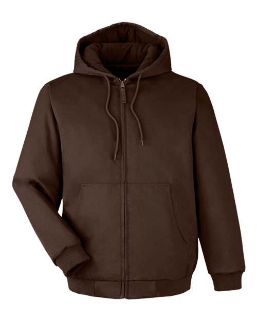 Harriton M722, Unisex Climabloc Heavyweight Hooded Full-zip Jacket, Dark Mocha