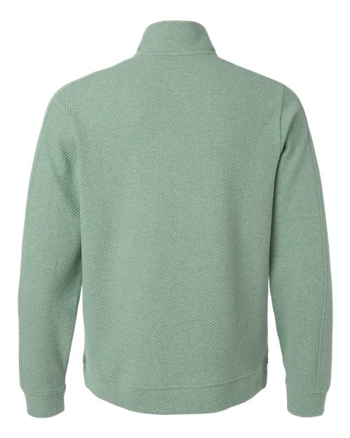 North End NE725, Men's Spirit Textured Quarter-zip Pullover, Sage Green Heather
