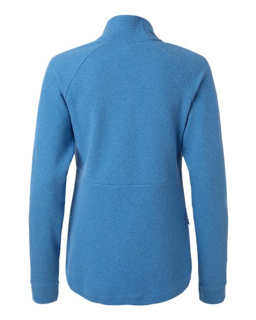 North End NE725W, Women's Spirit Textured Quarter-zip Pullover, Light Nautical Blue Heather