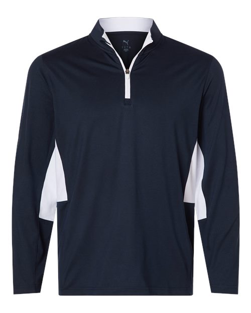 Puma Golf 628858, Men's Pure 2.0 Quarter-zip, Deep Navy/ White Glow