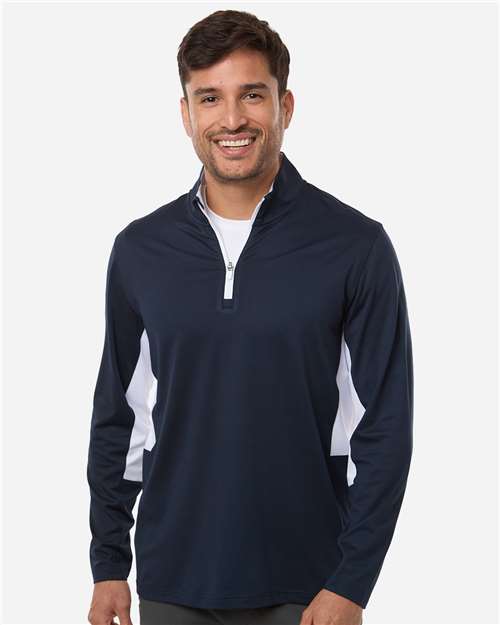 Puma Golf 628858, Men's Pure 2.0 Quarter-zip, Deep Navy/ White Glow