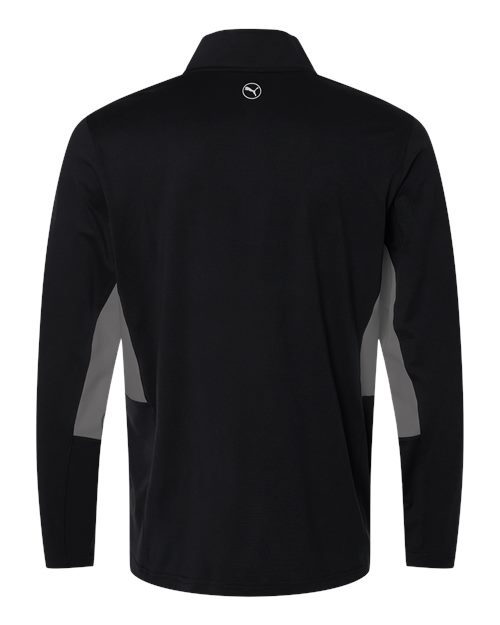 Puma Golf 628858, Men's Pure 2.0 Quarter-zip, Puma Black/ Slate Sky