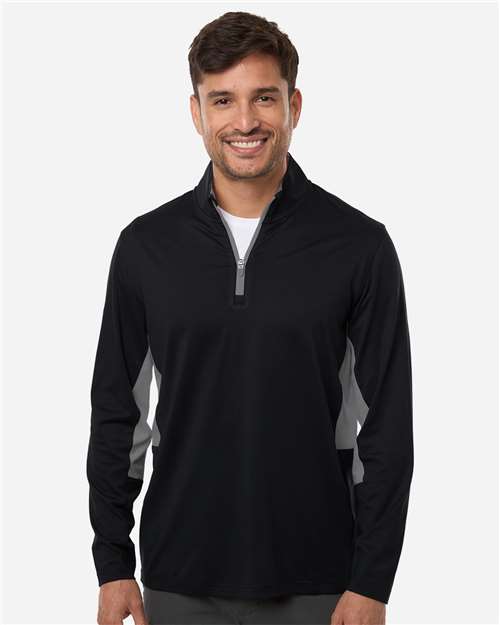 Puma Golf 628858, Men's Pure 2.0 Quarter-zip, Puma Black/ Slate Sky