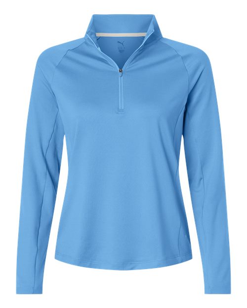 Puma Golf 629449, Women's Pure 2.0 Quarter-zip Pullover, Team Light Blue