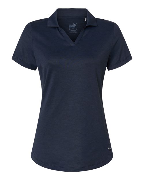 Puma Golf 631051, Womens Icon Heather Polo, Deep Navy Heather