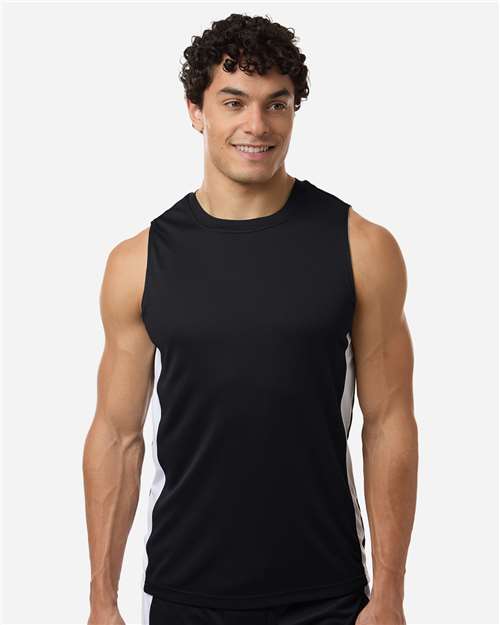 Team 365 TT115, Unisex Zone Performance Reversible Jersey, Black/ White